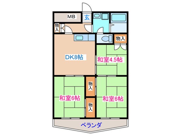 成田ハイツの物件間取画像